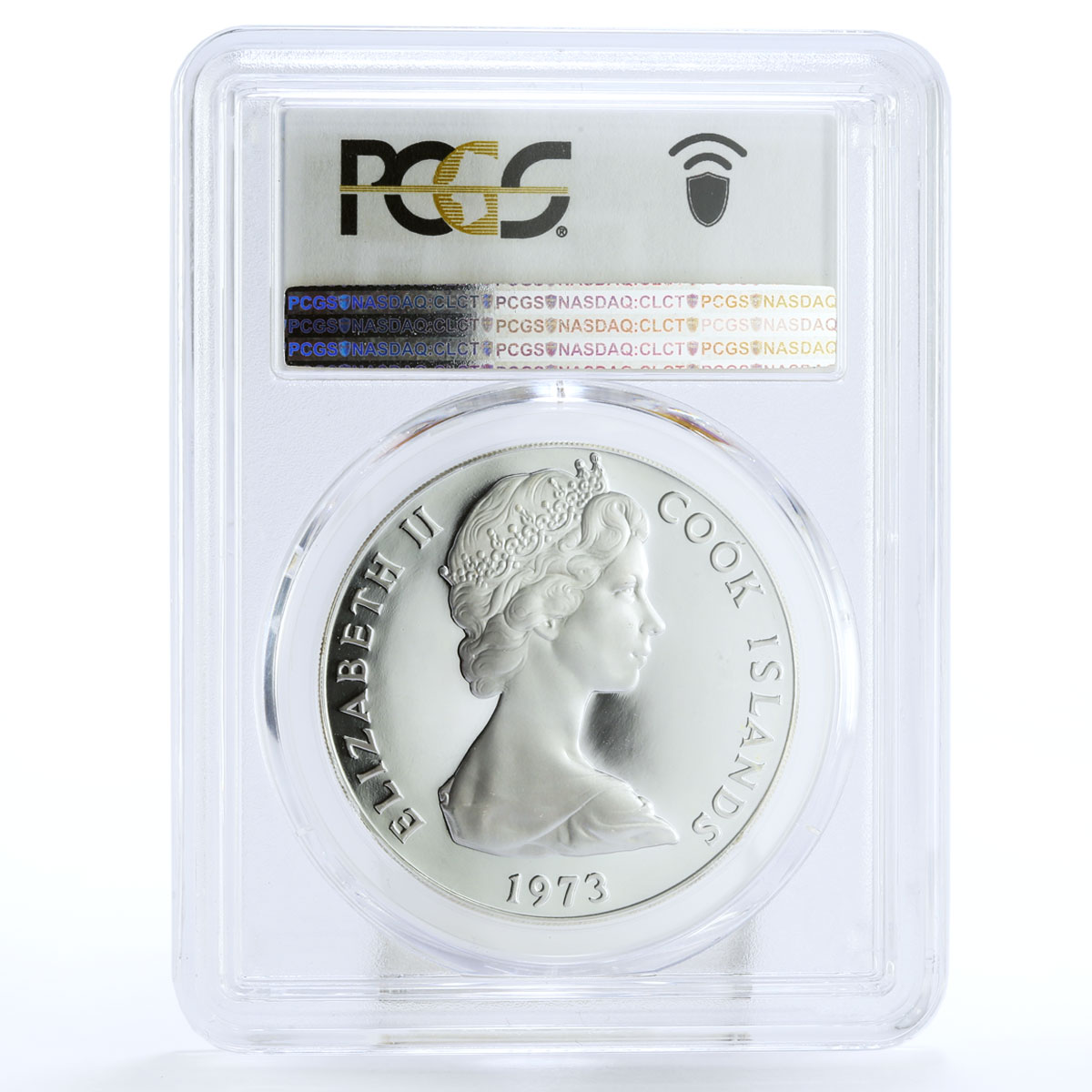 Cook Islands 2 $ 20th Anniversary of the Coronation PR66 PCGS silver coin 1973