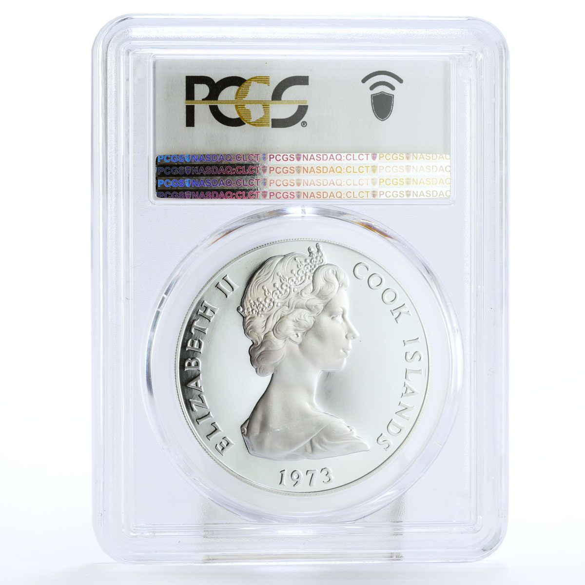 Cook Islands 2 $ 20th Anniversary of the Coronation PR67 PCGS silver coin 1973