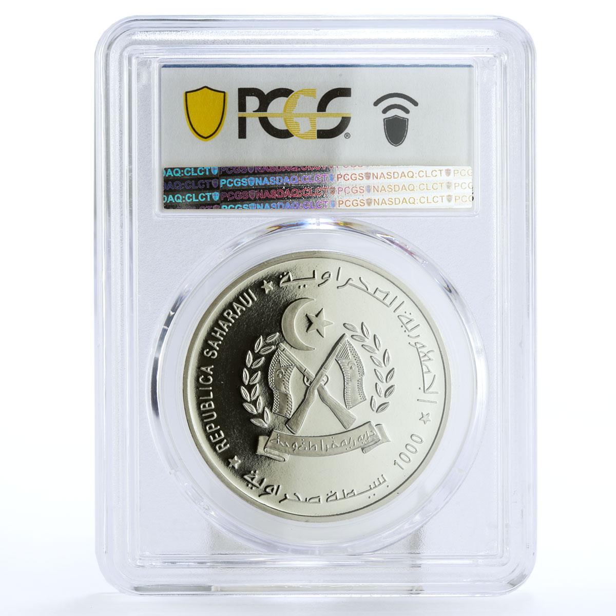 Saharawi 1000 pesetas X Ray Wilhelm Rontgen PR69 PCGS CuNi coin 1997