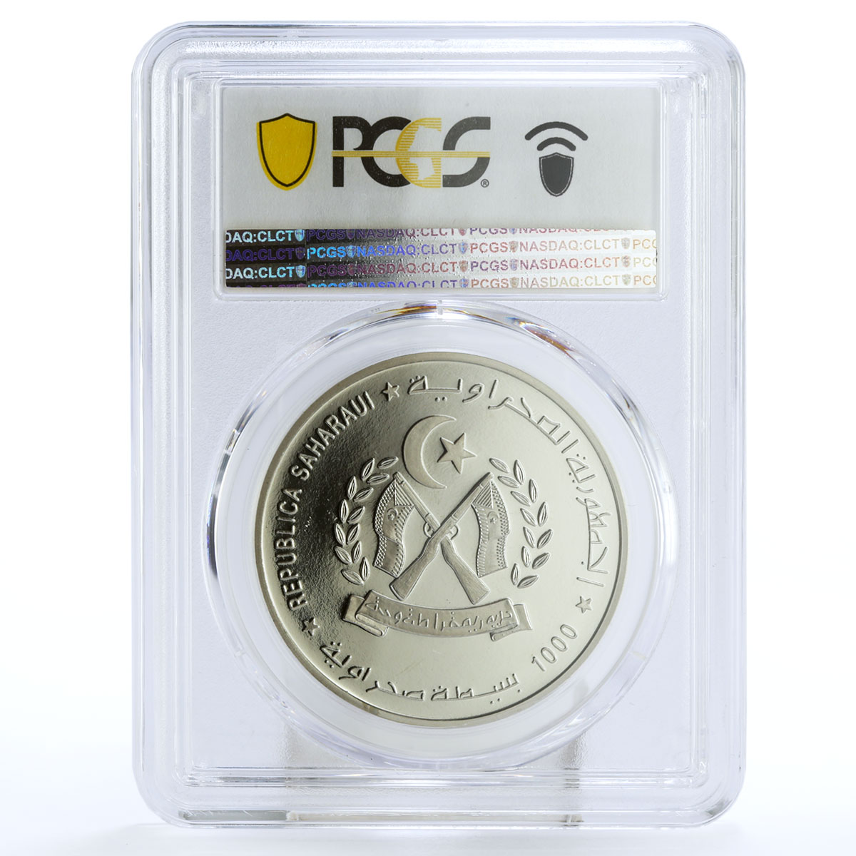 Saharawi 1000 pesetas Red Cross Henri Dunant PR68 PCGS CuNi coin 1997