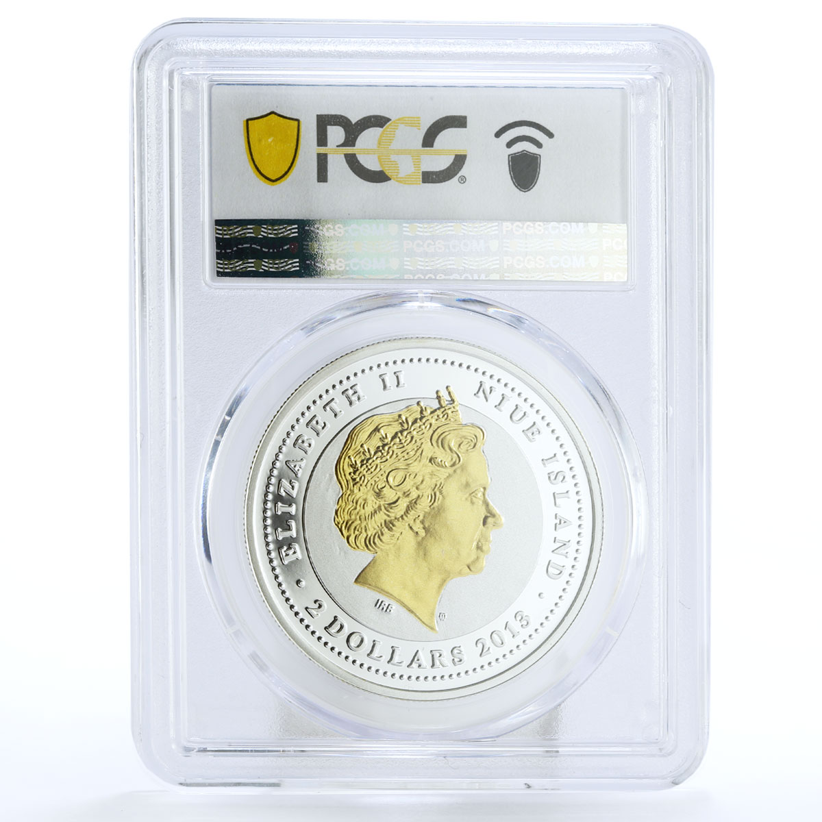 Niue 2 dollars Kazakh Traditions Betashar Woman PR69 PCGS gilded Ag coin 2013