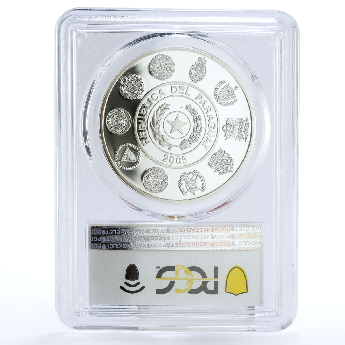 Paraguay 1 guarani Saint Trinidad Church Architecture PR69 PCGS silver coin 2005