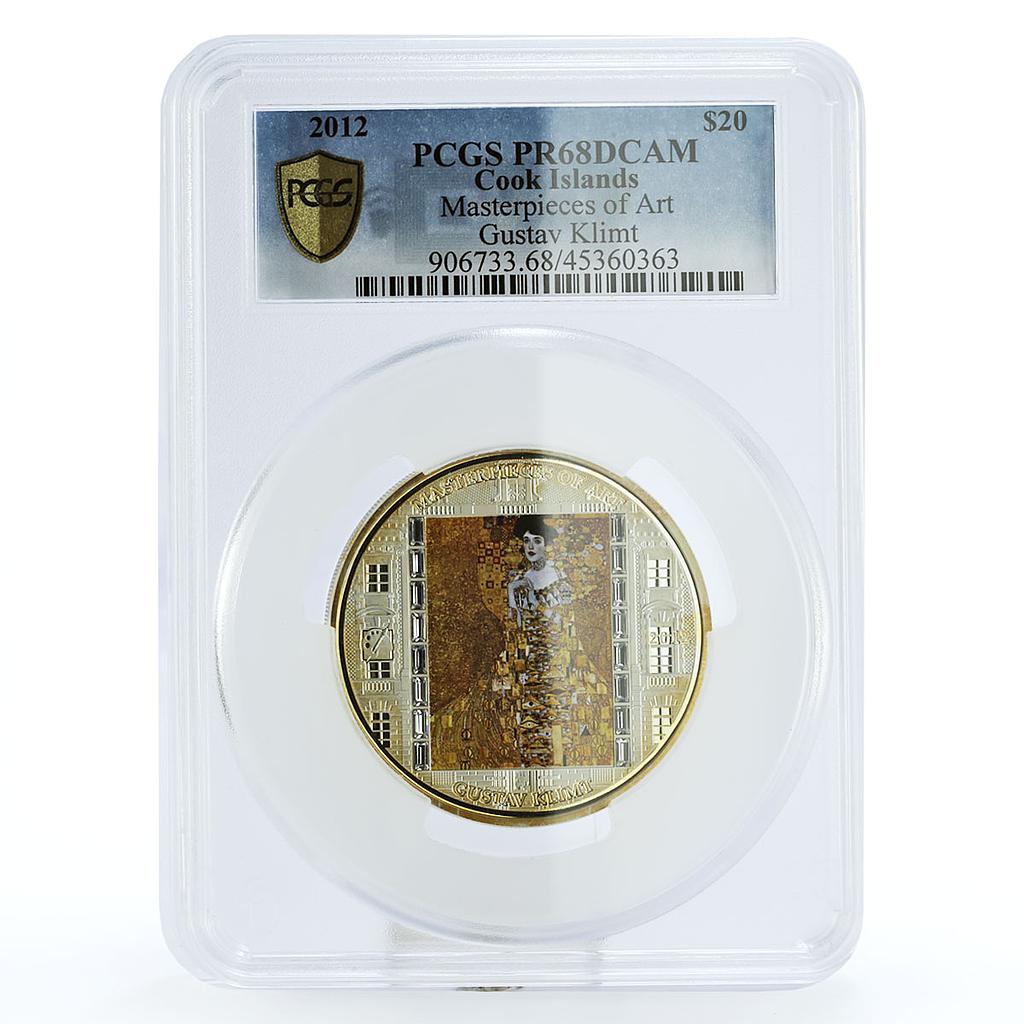 Cook Islands 20 dollars Gustav Klimt Adele Bloch Bauer PR68 PCGS Ag coin 2012