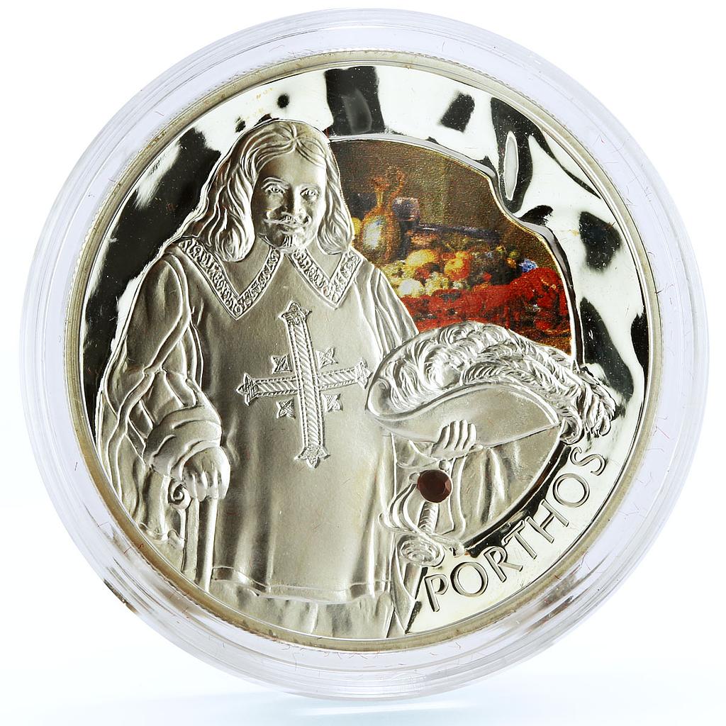 Belarus 20 rubles Three Musketeers Porthos Literature proof silver coin 2009