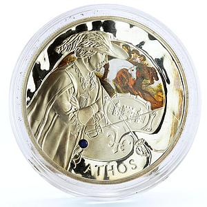 Belarus 20 rubles Three Musketeers Athos Literature proof silver coin 2009
