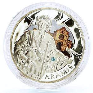 Belarus 20 rubles Three Musketeers Aramis Literature proof silver coin 2009