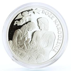 Fiji 2 dollars Birth of Jesus Christ Joseph and Mary Angel silver coin 2007