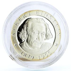 Togo 500 francs Birth of Albert Einstein Physics Science proof silver coin 2000