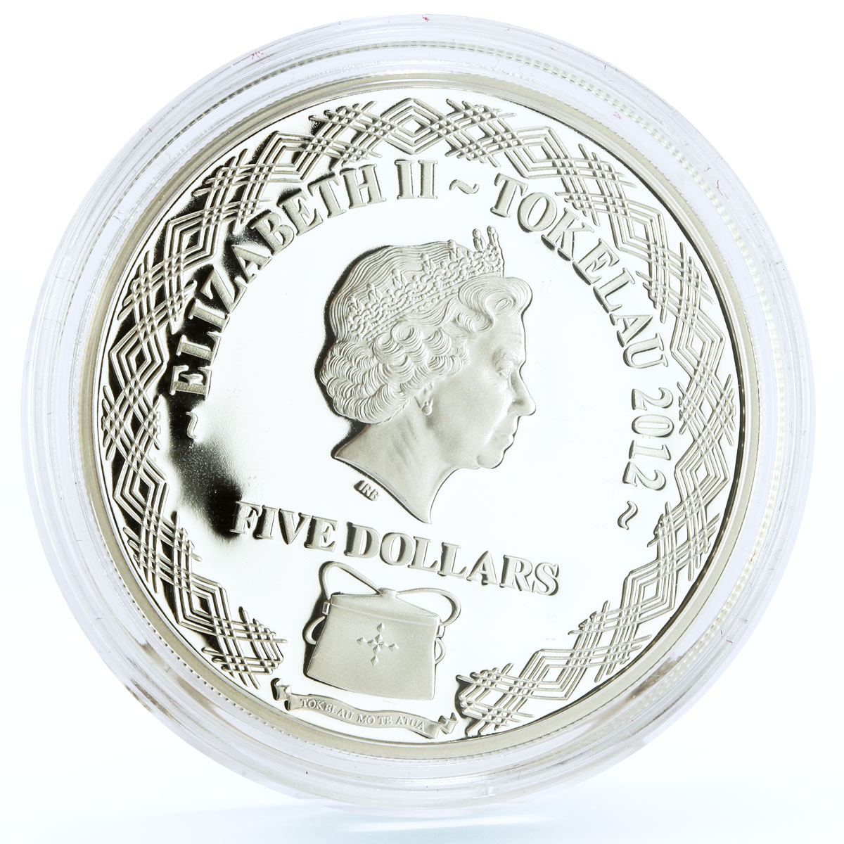 Tokelau 5 dollars Endangered Wildlife Dragonfly Fauna proof silver coin 2012
