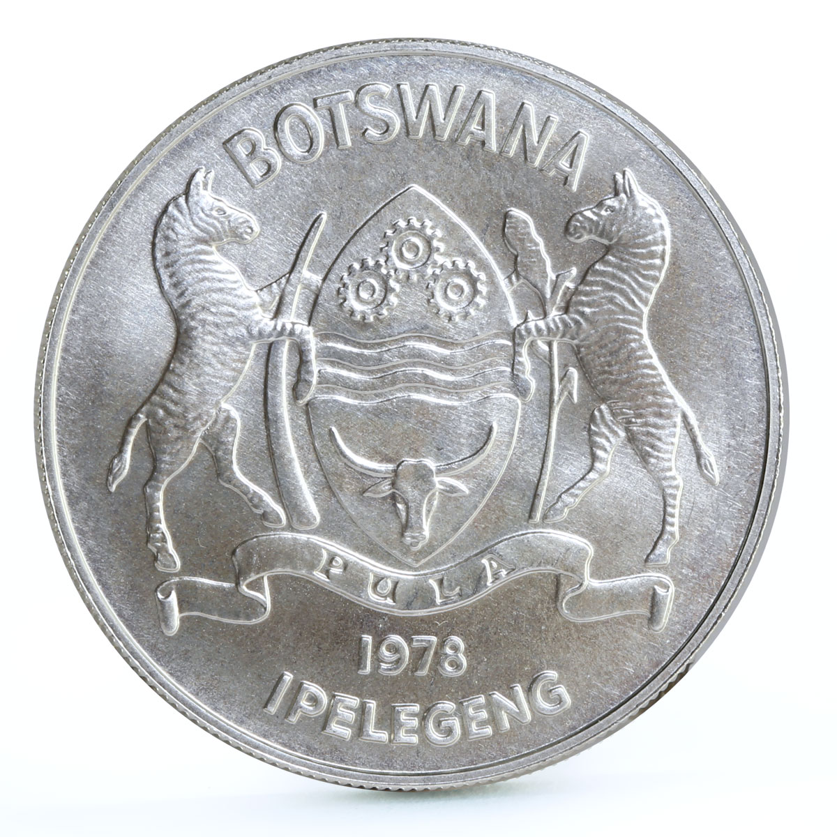 Botswana 5 pula Endangered Wildlife Gemsbok Animals Fauna silver coin 1978