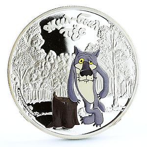 Cook Islands 5 dollars Soviet Cartoons Once There Was Dog Wolf silver coin 2011