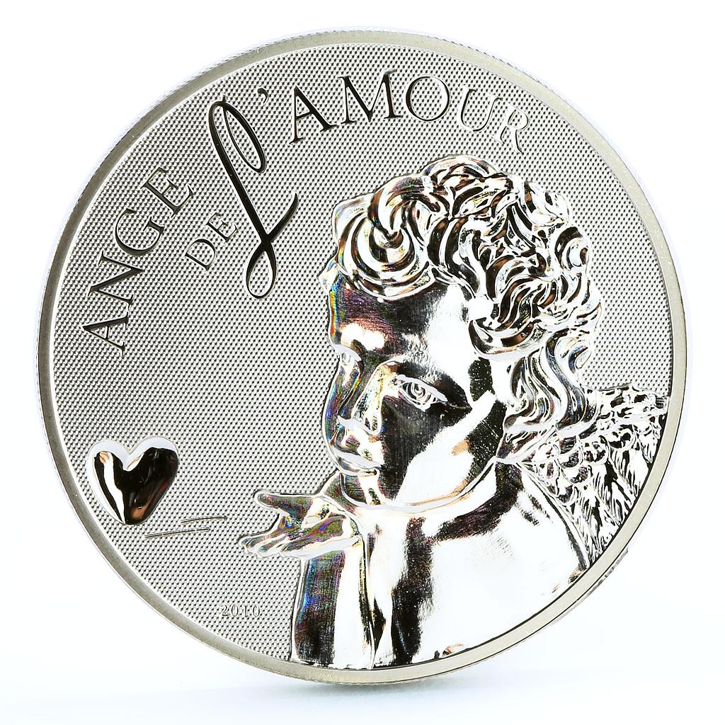 Cameroon 1000 francs Cupid Angel of Love Romance Feelings proof silver coin 2010