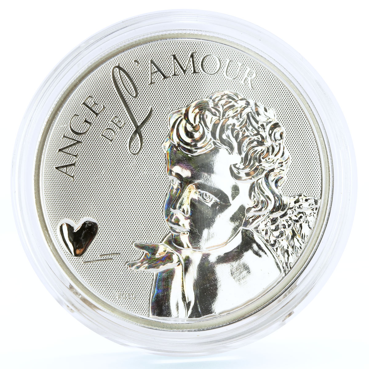 Cameroon 1000 francs Cupid Angel of Love Romance Feelings proof silver coin 2010