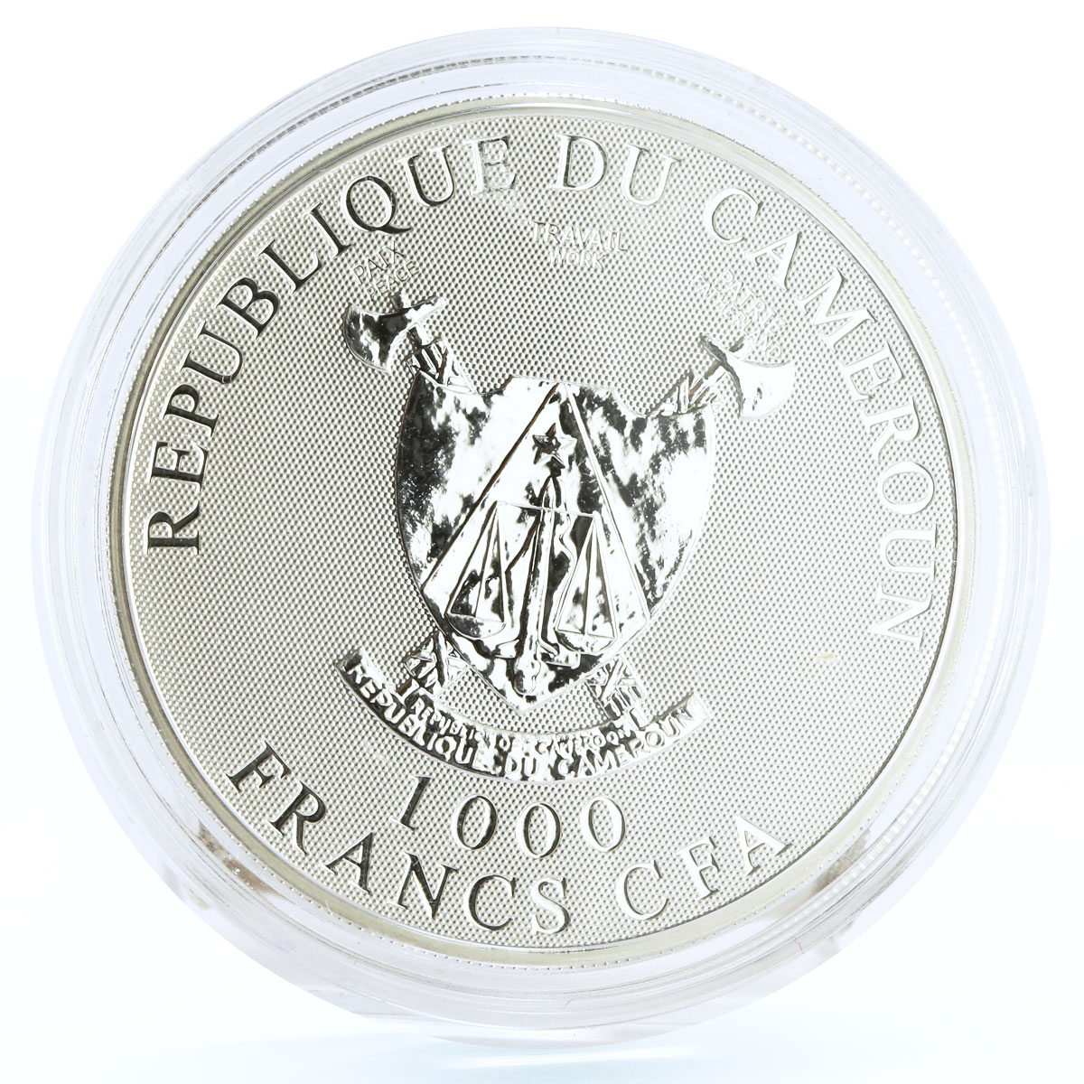 Cameroon 1000 francs Cupid Angel of Love Romance Feelings proof silver coin 2010