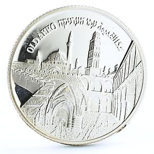 Israel 2 sheqalim Old City Akko Buildings Architecture proof silver coin 2010