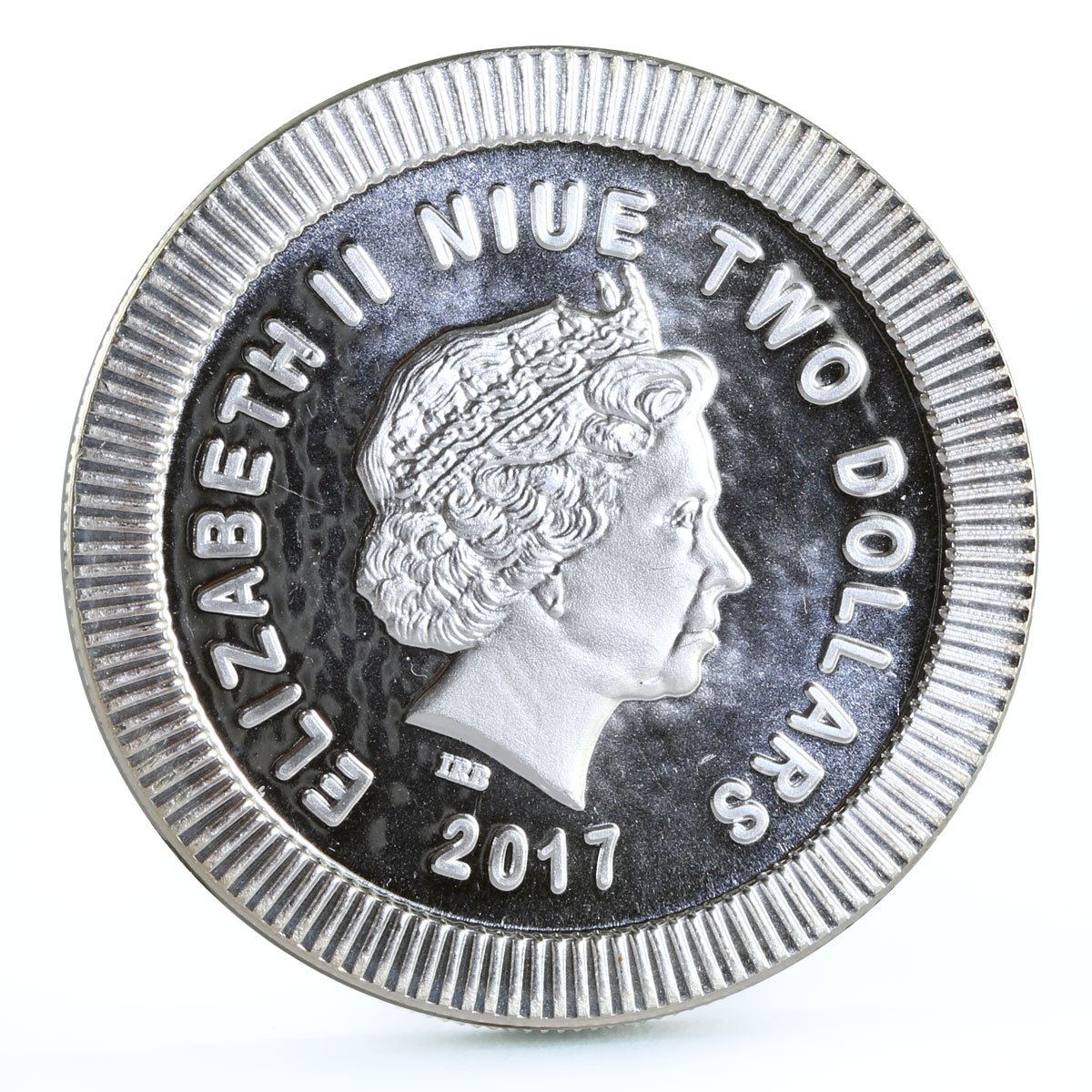 Niue 2 dollars Mythology Athena Owl Bird Moon Olive Branch silver coin 2017