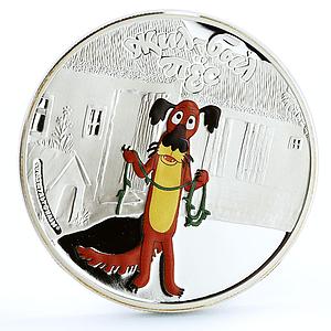 Cook Islands 5 dollars Soviet Cartoons Once There Was Dog proof silver coin 2011