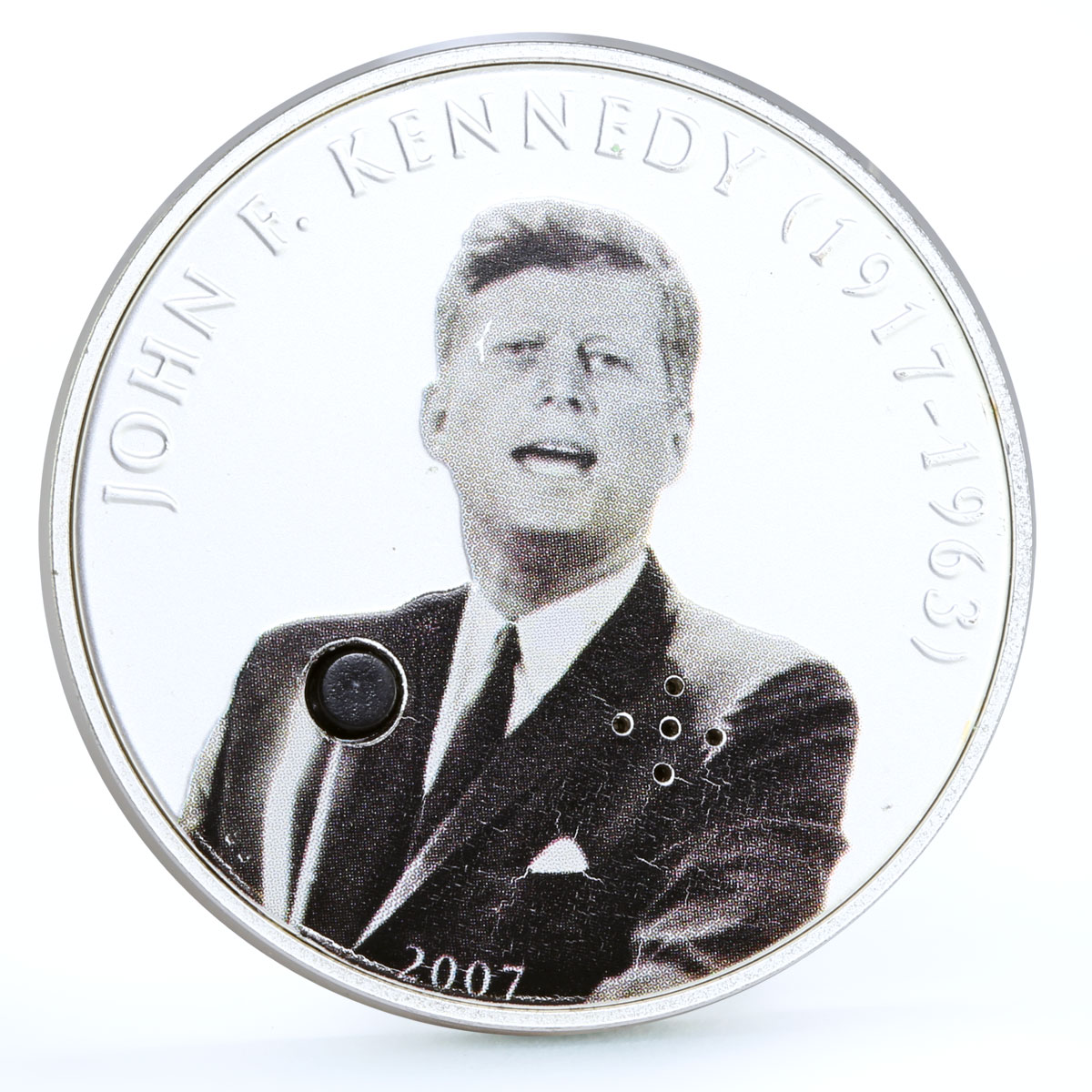 Mongolia 500 togrog Famous Politicians series John Kennedy silver Al coin 2007