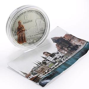 Cook Islands 5 dollars Hanseatic League Gdansk City Ship Clipper Ag coin 2010