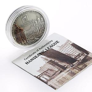 Cook Islands 5 dollars Hanseatic League Kaliningrad Konigsberg silver coin 2010