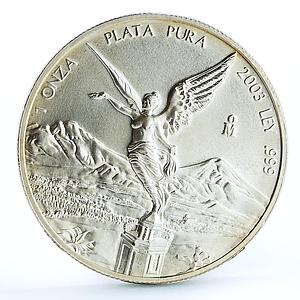 Mexico 1 onza Libertad Angel of Independence silver coin 2003