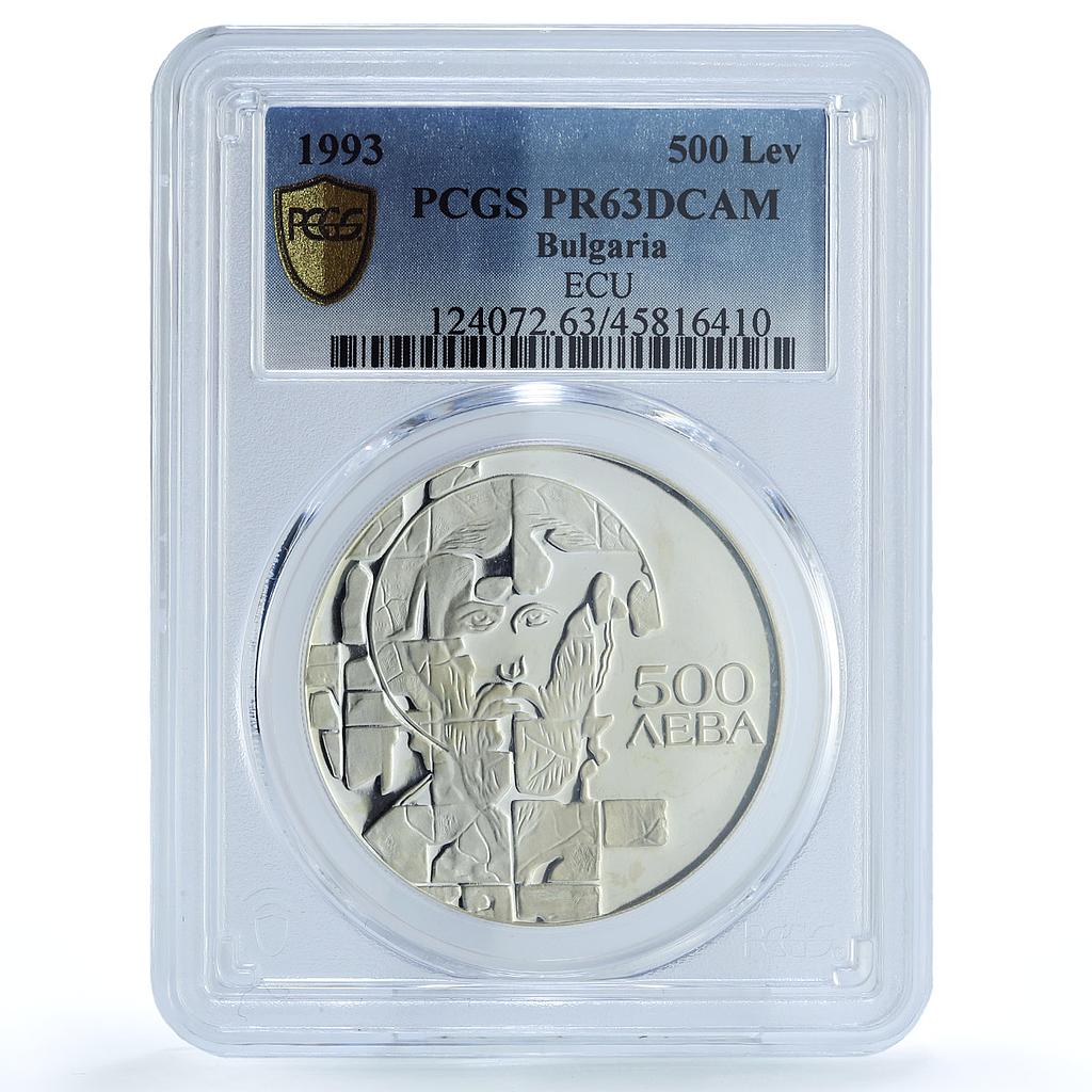 Bulgaria 500 leva European Community St.Theodor Stratilat PR63 PCGS silver 1993 Bulgaria 500 leva European Community St.Theodor Stratilat PR63 PCGS silver 1993