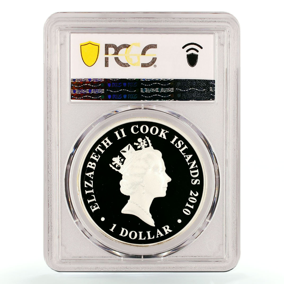 Cook Islands 1 dollar Hampton Roads Battle Monitor Ship PR69 PCGS Ag coin 2010