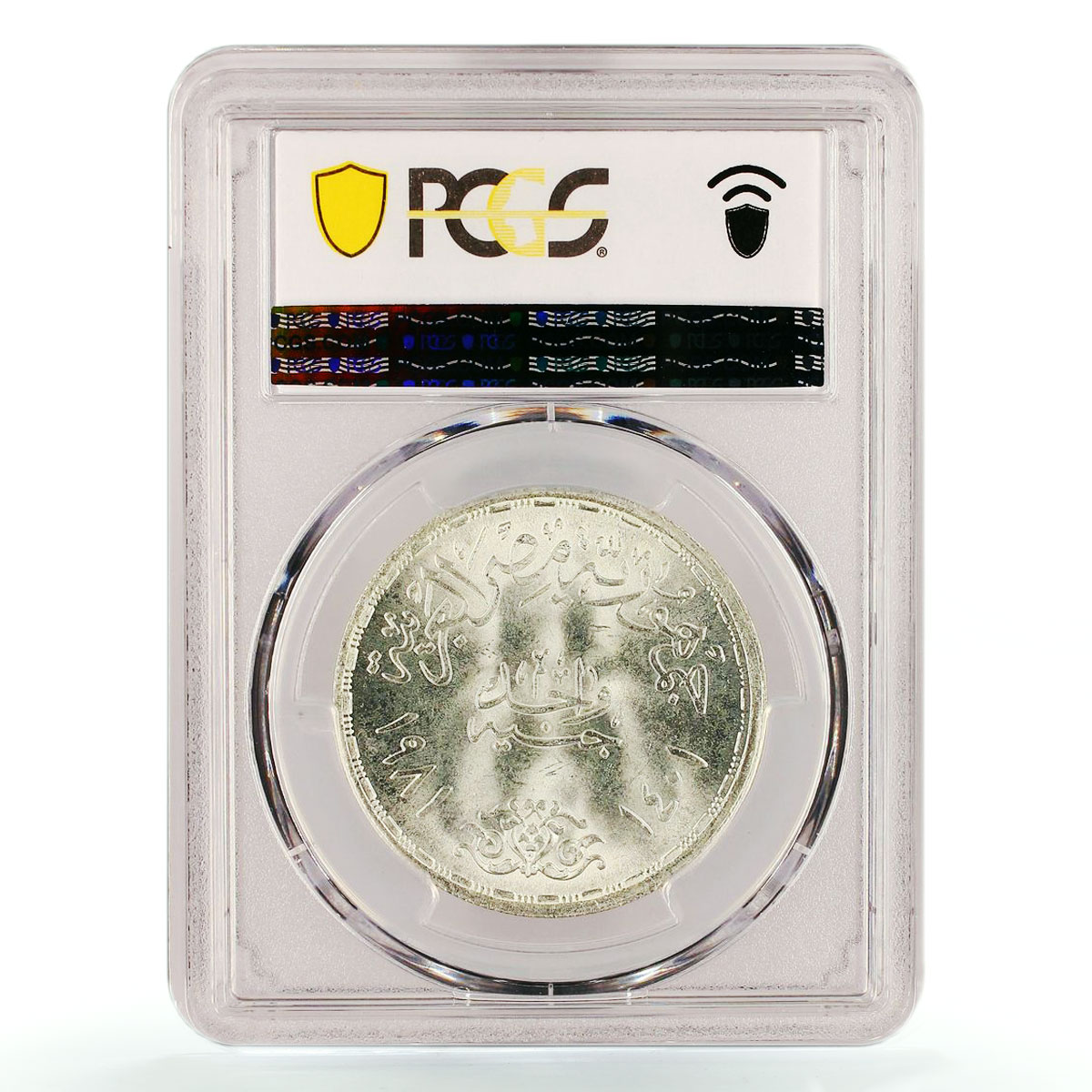 Egypt 1 pound FAO Two Egyptian Men and Torch MS66 PCGS silver coin 1981
