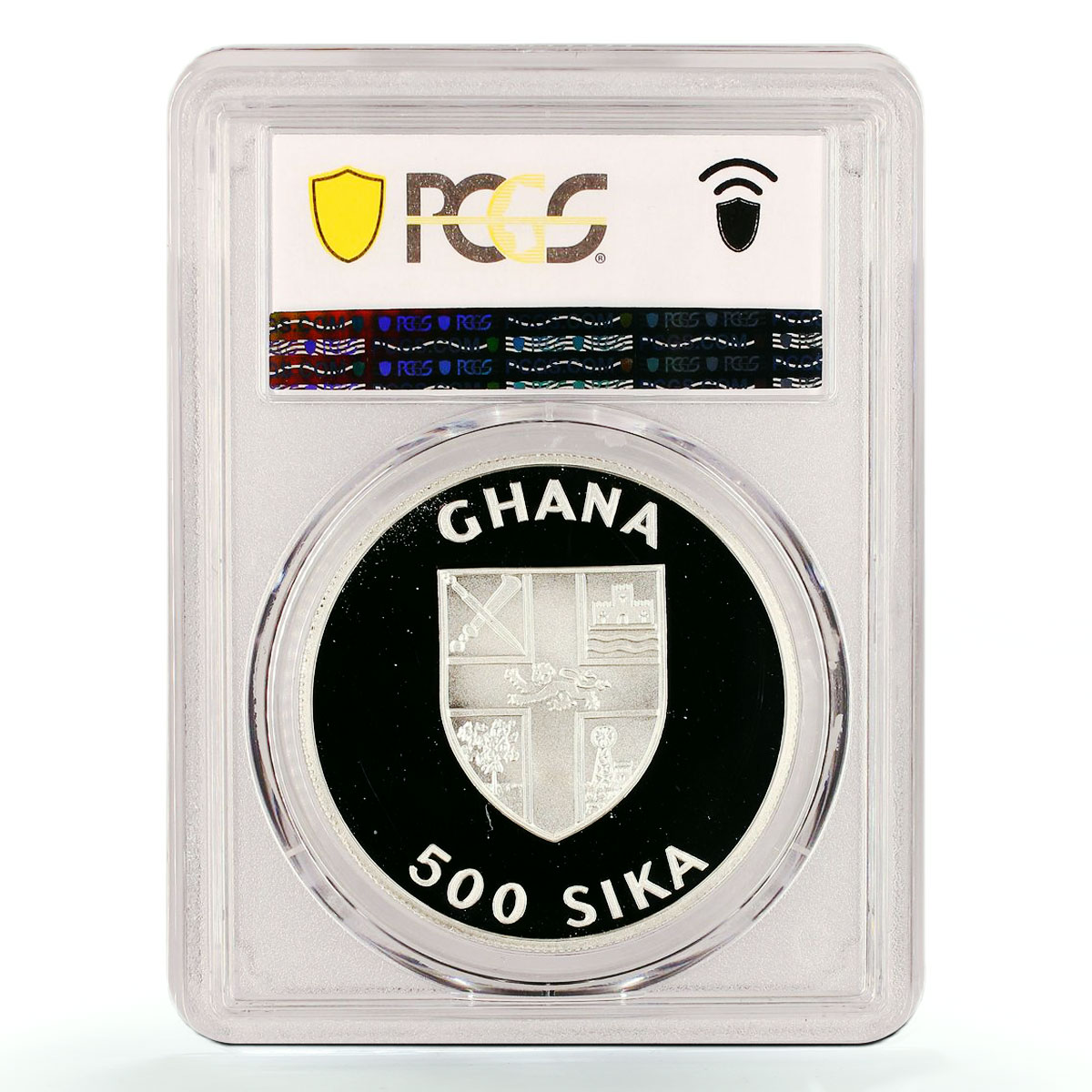 Ghana 500 sika Endangered Wildlife Turtle Animals Fauna PR68 PCGS Ag coin 2003