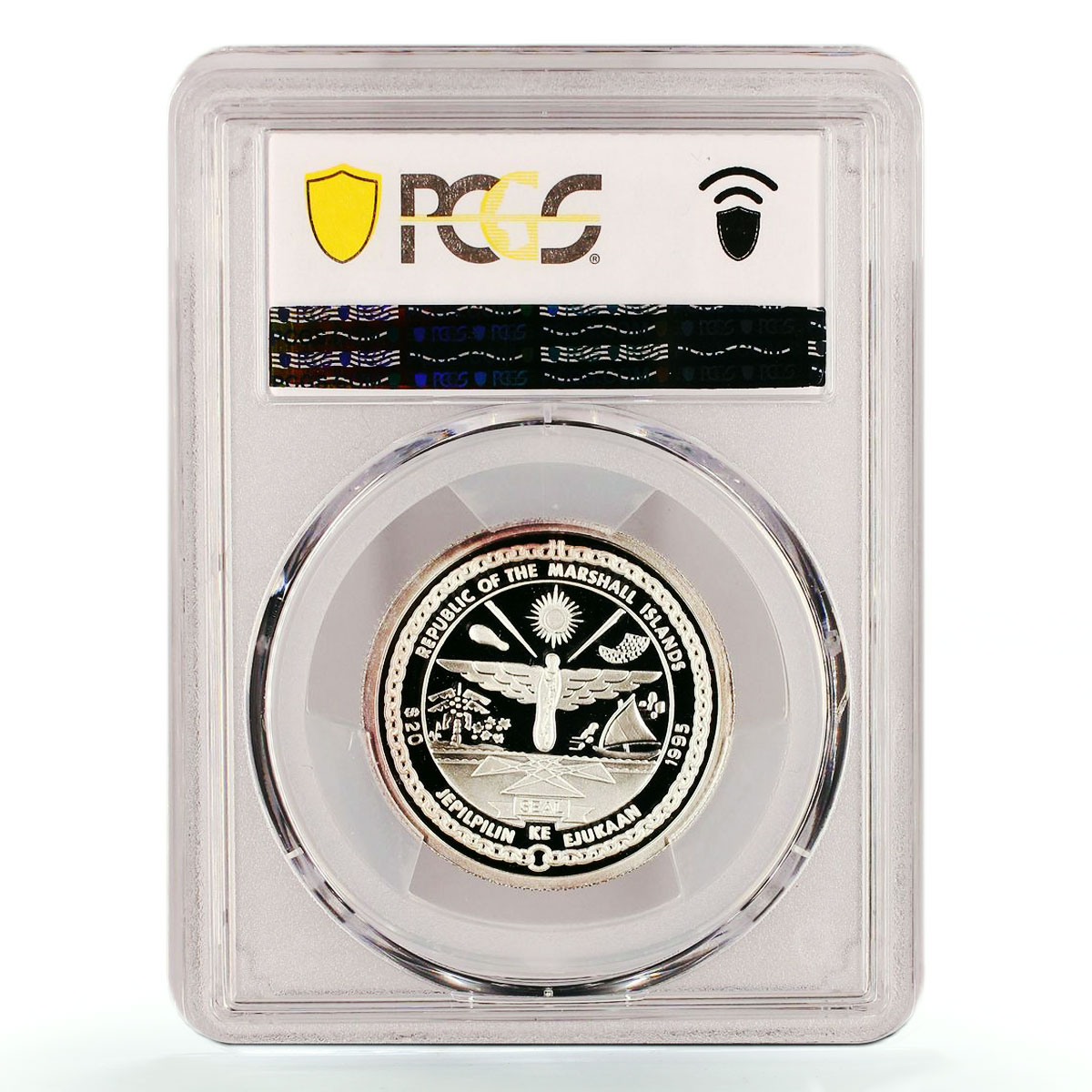 Marshall Islands 20 dollars Actress Singer Marilyn Monroe PR69 PCGS Ag coin 1995