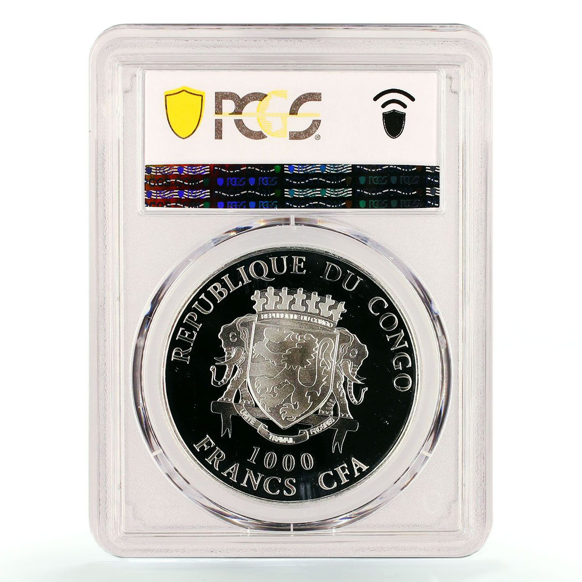 Congo 1000 francs Lunar Year of the Goat Lucky Family PR69 PCGS silver coin 2015