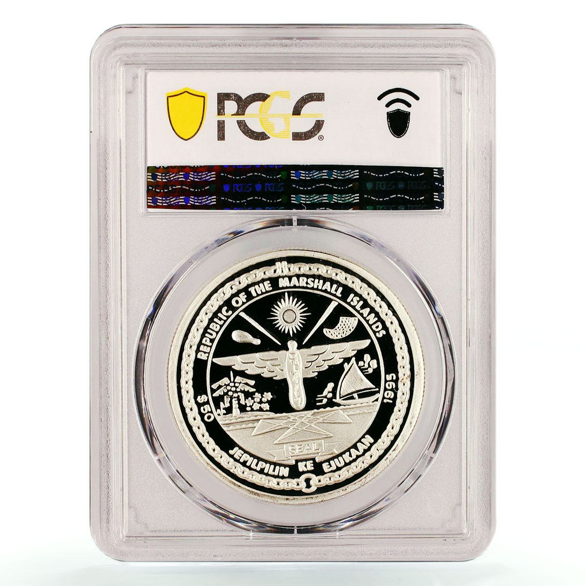 Marshall Islands 50 dollars Actress Singer Marilyn Monroe PR69 PCGS Ag coin 1995