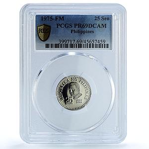 Philippines 25 sentimos Artist Juan Luna PR69 PCGS nickel coin 1975