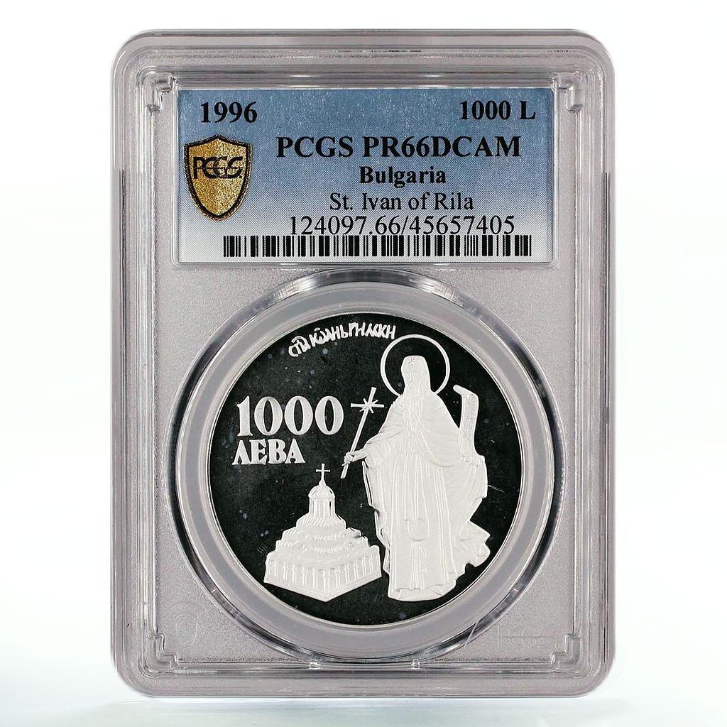 Bulgaria 1000 leva St John of Rila Monastery PR66 PCGS silver coin 1996