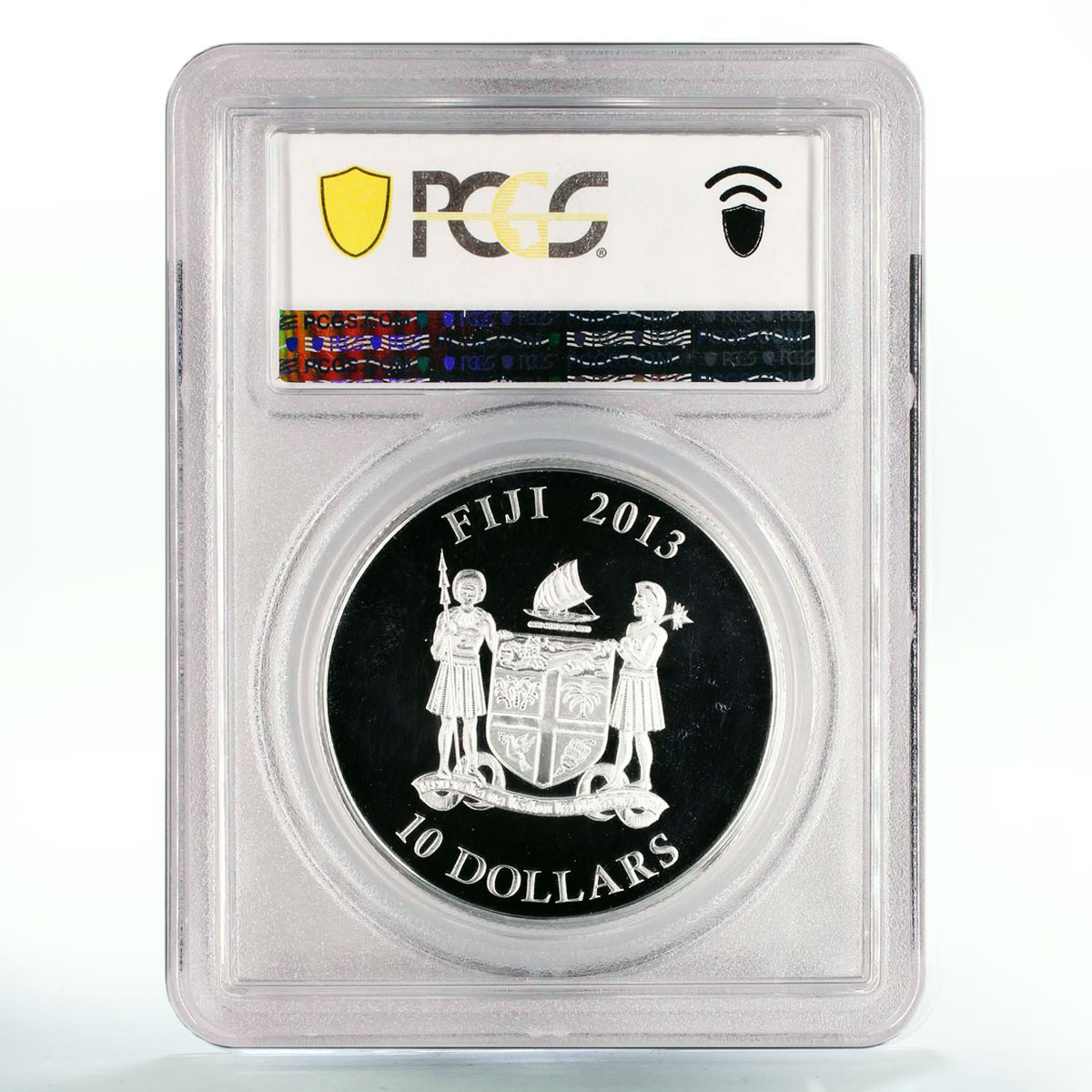 Fiji 10 dollars Lunar Year of the Snake Opal Onyx PR65 PCGS silver coin 2013