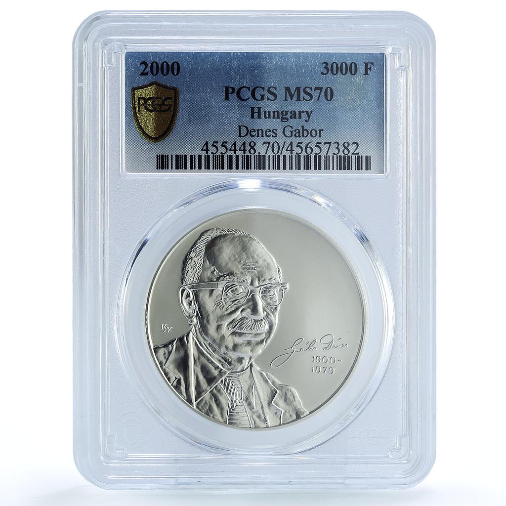 Hungary 3000 forint Hologram Inventor Gabor Denes MS70 PCGS silver coin 2000 Hungary 3000 forint Hologram Inventor Gabor Denes MS70 PCGS silver coin 2000