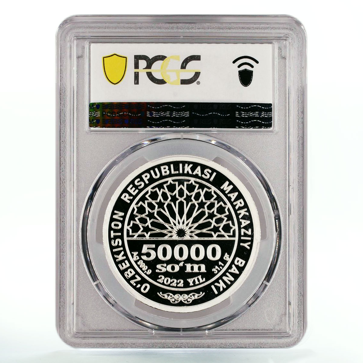 Uzbekistan 50000 som Traditional Navruz Holiday Branches PR70 PCGS Ag coin 2022