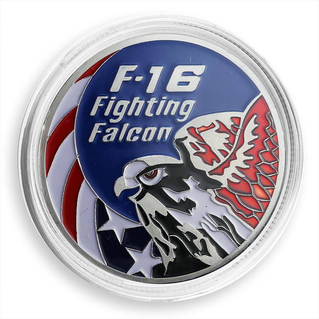 US Air Force F-16 fighters, attack aircraft, Fighting Falcon, token