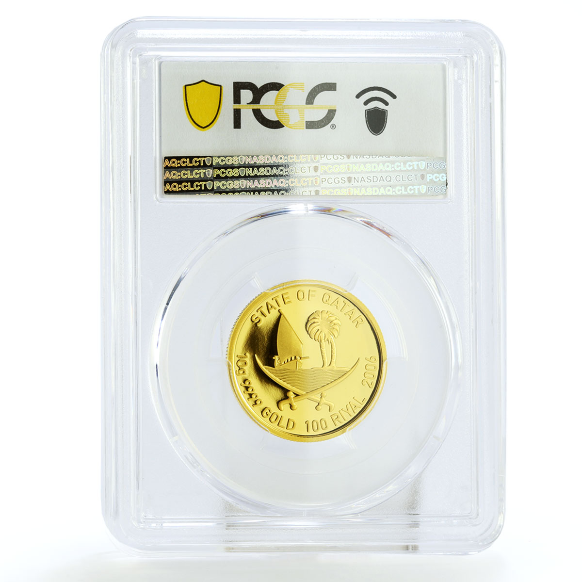 Qatar 100 riyals Asian Games Victory Medal Sun Emblem PR70 PCGS gold coin 2006