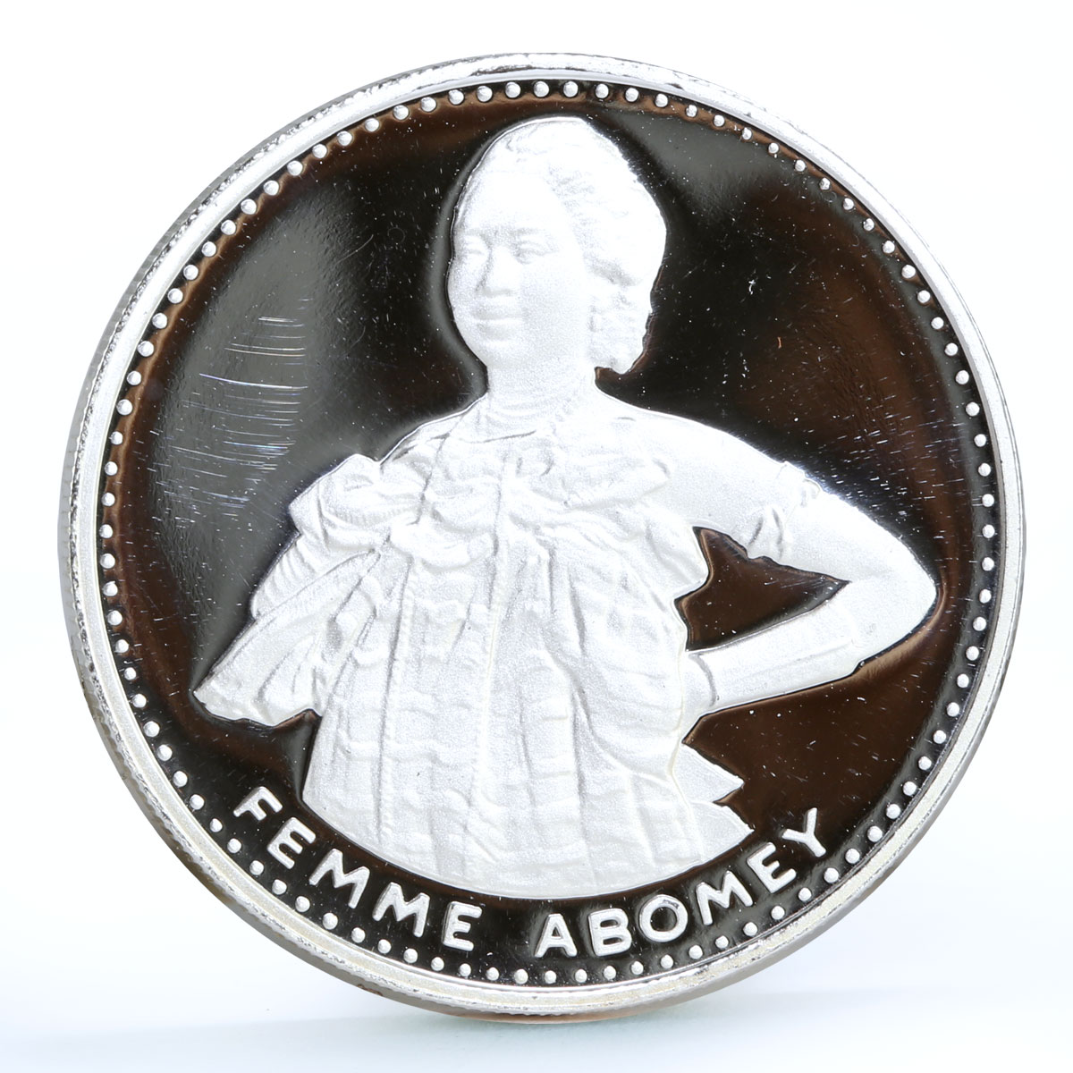 Benin Dahomey 200 francs 10 Years of Independece Abomey Woman silver coin 1971