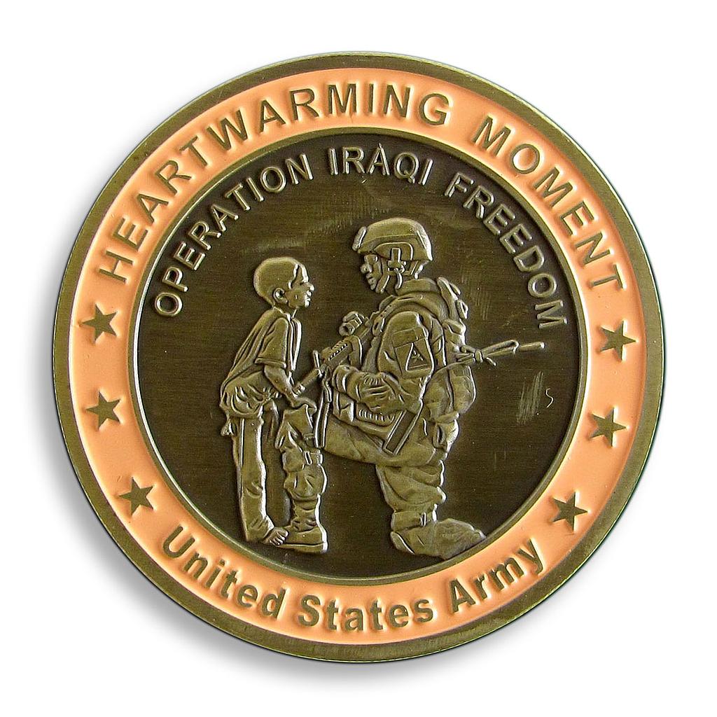 US Army, Military, Heartwarming moment, War, NAVY, Soldier, Kid, Medal Souvenir