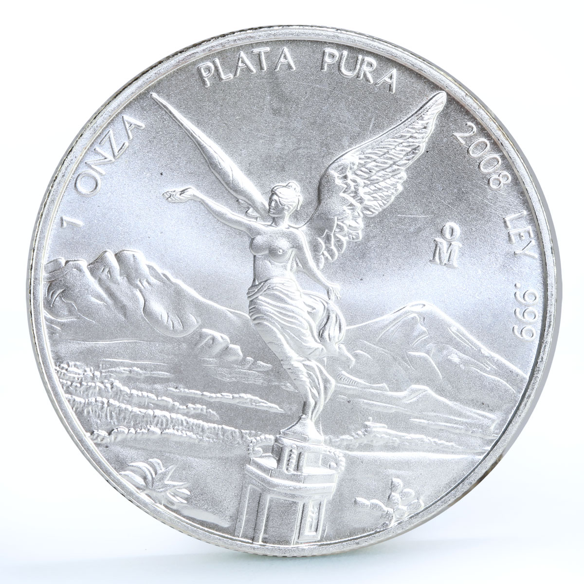 Mexico 1 onza Libertad Angel of Independence silver coin 2008