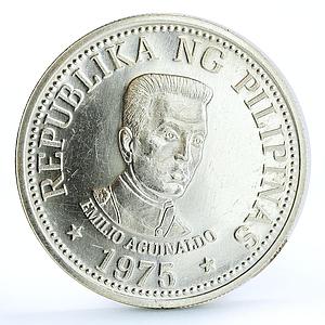 Philippines 25 piso 1st President Emilio Aguinaldo proof silver coin 1975