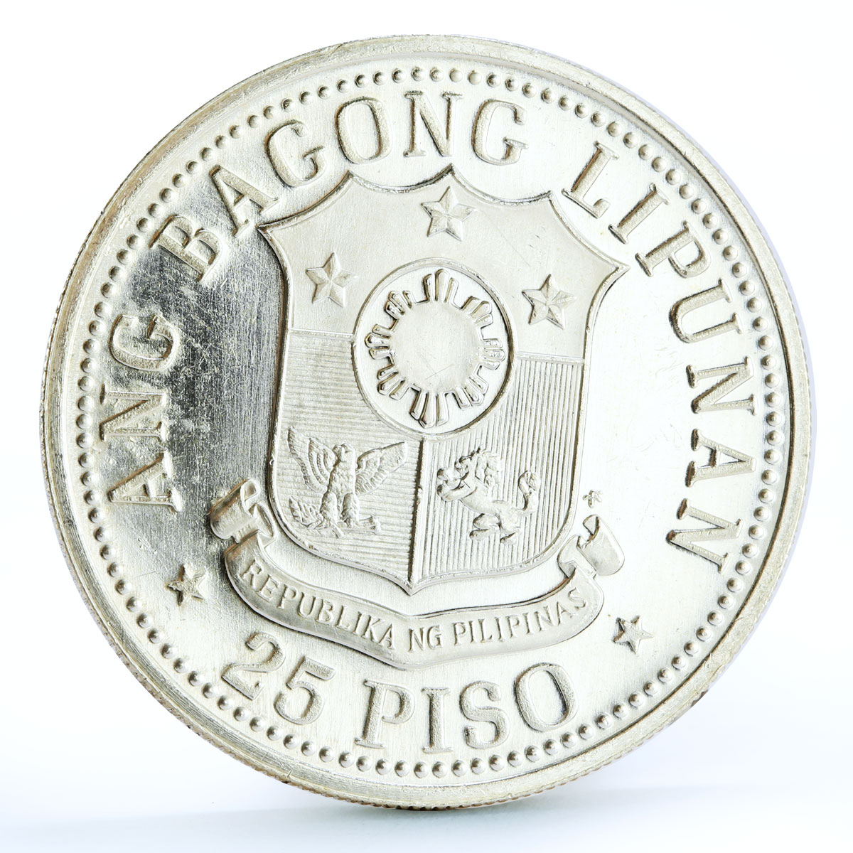 Philippines 25 piso 1st President Emilio Aquinaldo proof silver coin 1975