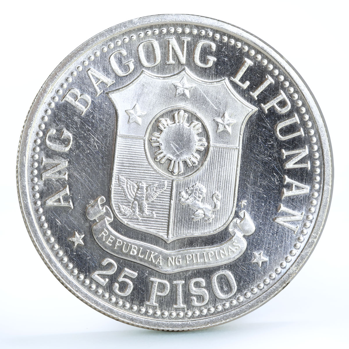 Philippines 25 piso 1st President Emilio Aquinaldo proof silver coin 1975