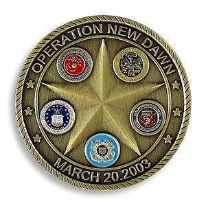 US Army, Military, Operation New Dawn, War, NAVY, Star, Medal, Souvenir