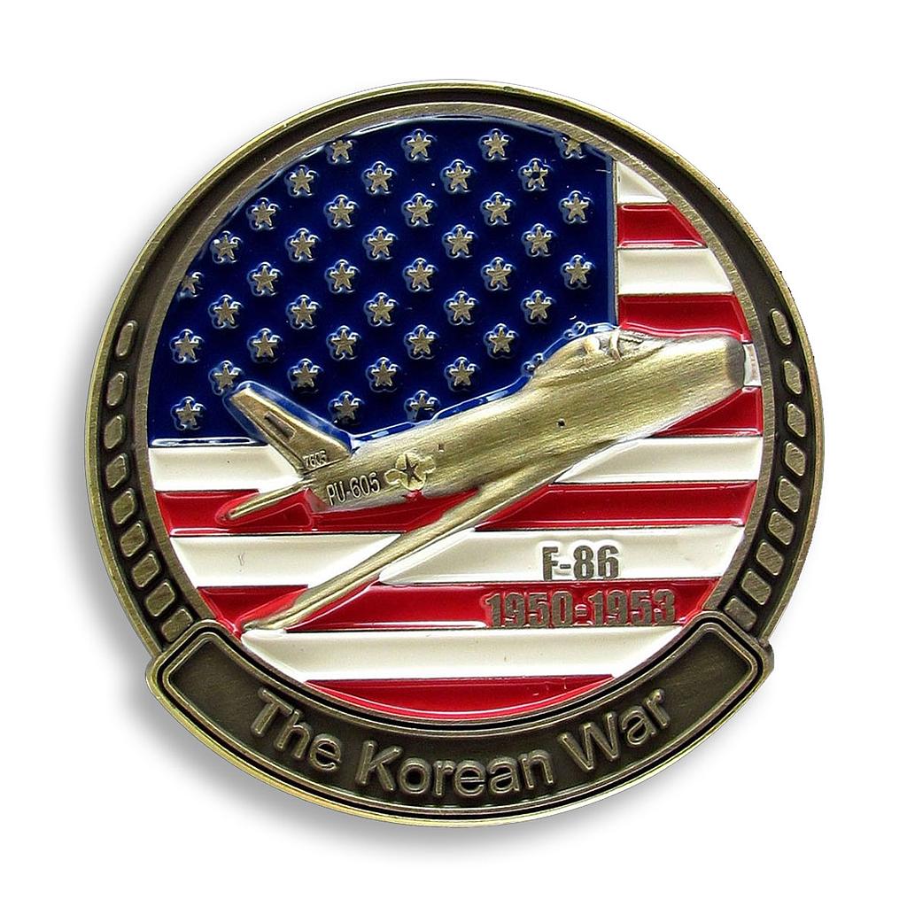 US Army, Plane, F-86, Military, WWII, Korean War, Navy, The Forgotten War, Token
