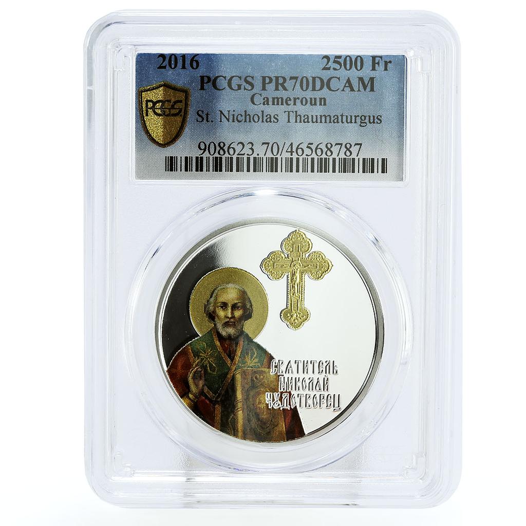 Cameroon 2500 francs St Nicholas Wondermaker Church PR70 PCGS silver coin 2016