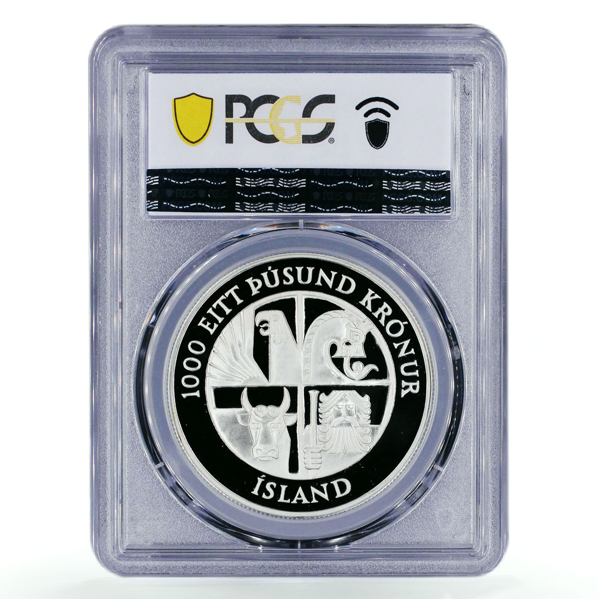 Iceland 1000 kronur 1100 Anniversary First Settlement PR69 PCGS silver coin 1974