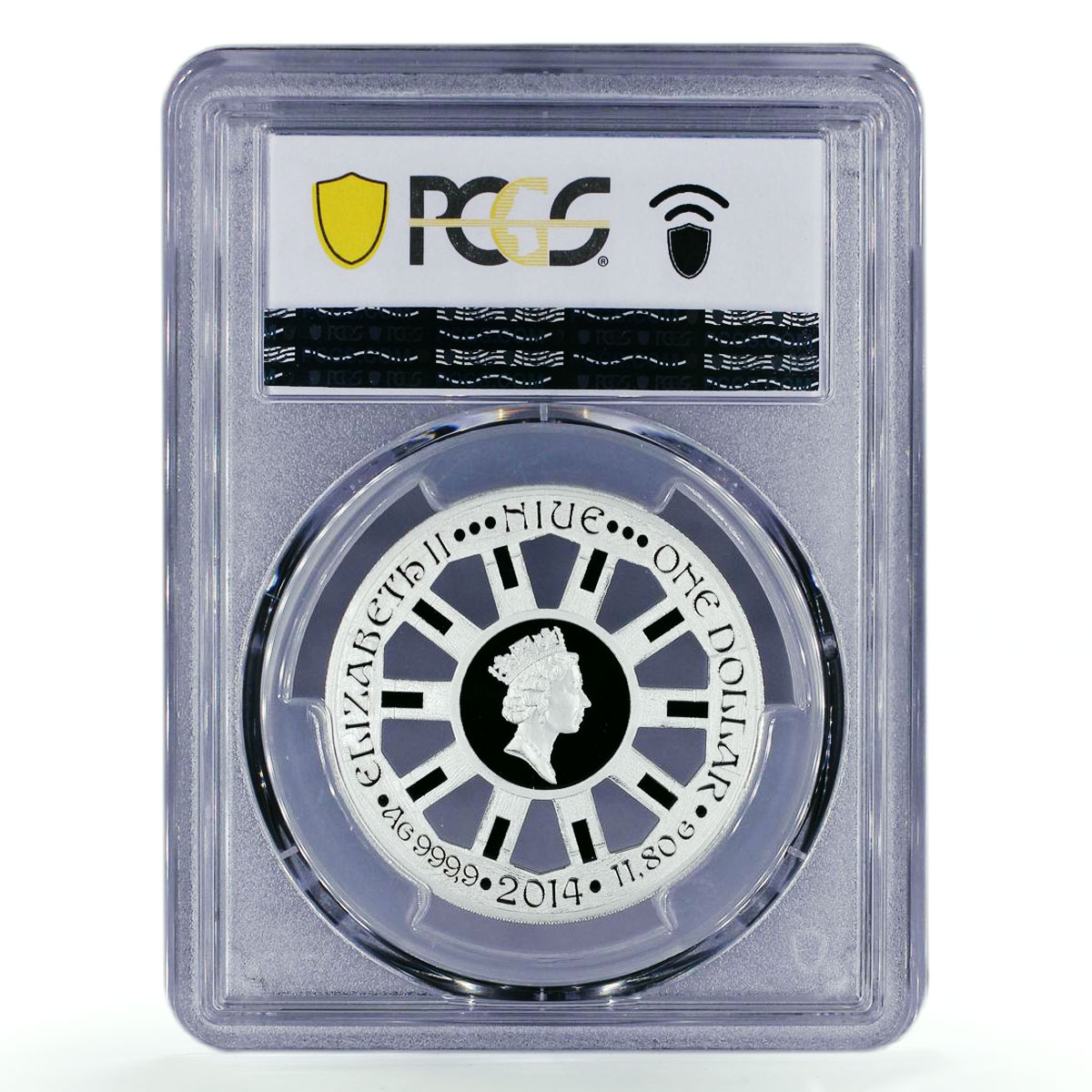 Niue 1 dollar Lucky Symbols Wheel of Fortune PR70 PCGS colored silver coin 2014